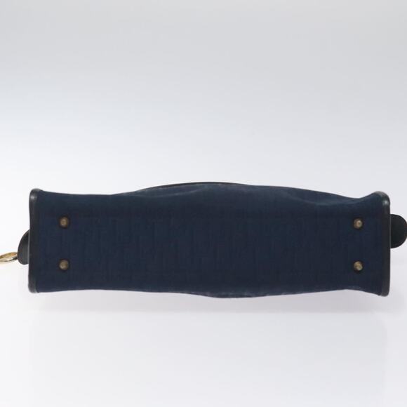 DIOR Trotter Canvas Hand Bag Navy Gold - Picture 9 of 12
